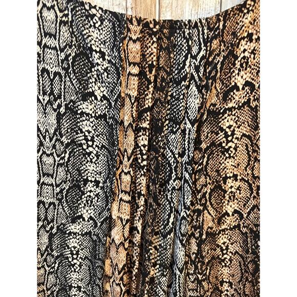 Glamour Brown Black Reptile Print Sleeveless Maxi Dress Size 14 - Picture 4 of 9